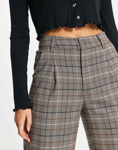 Pantalon large à carreaux - Bershka - Modalova