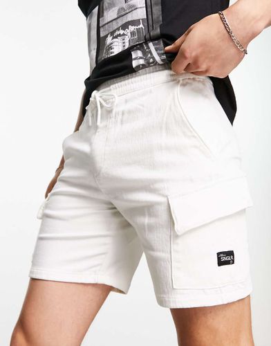 Bershka - Short cargo - Blanc - Bershka - Modalova