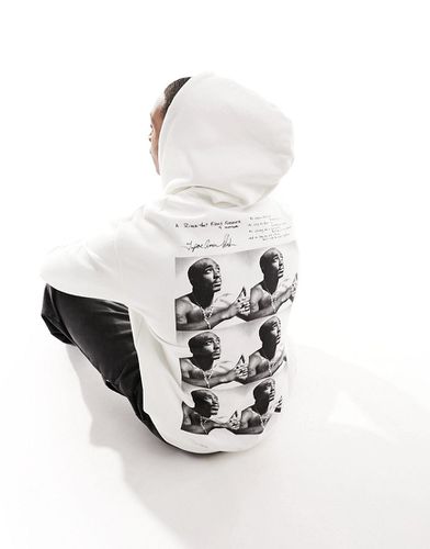 Sweat à capuche à imprimé Tupac - Bershka - Modalova