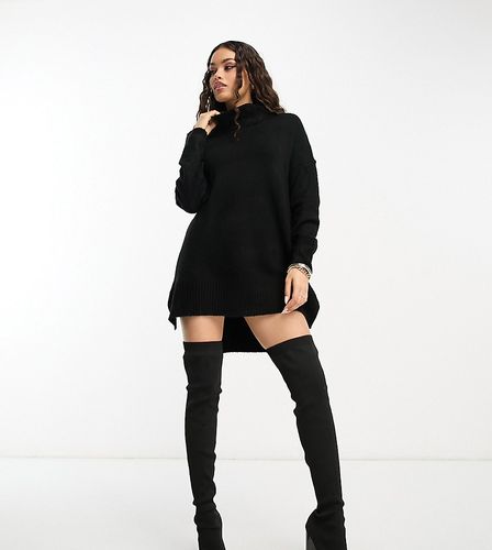 Petite - Ming - Robe pull en maille à col roulé - Noir - Brave Soul - Modalova