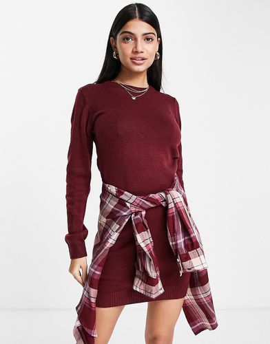 Robe pull ras de cou style grunge - Bordeaux - Brave Soul - Modalova