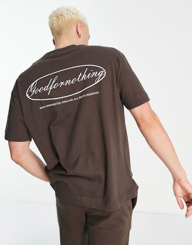 T-shirt oversize d'ensemble avec emblème devant et au dos - Good For Nothing - Modalova