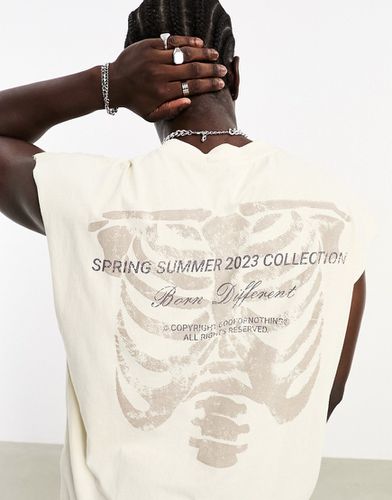 T-shirt sans manches oversize à imprimé squelette au dos - cassé - Good For Nothing - Modalova