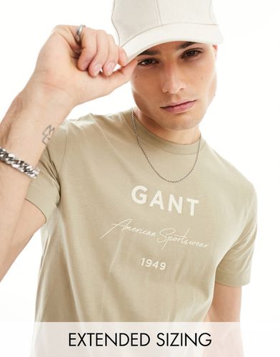 T-shirt à imprimé logo oversize - Fauve - Gant - Modalova