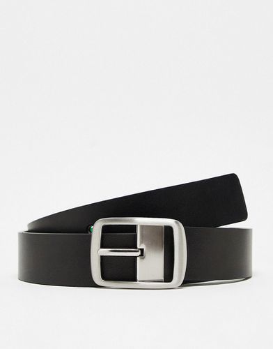 Ceinture réversible en cuir - Vert émeraude/noir - Gianni Feraud - Modalova