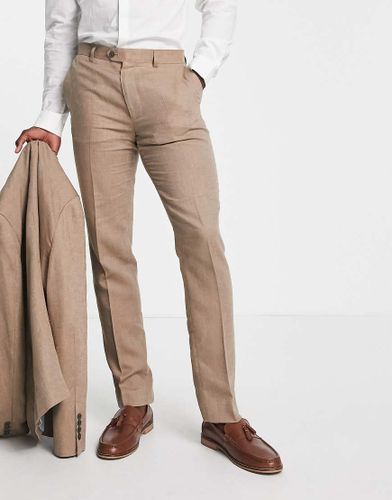 Pantalon de costume de mariage ajusté en lin - Gianni Feraud - Modalova