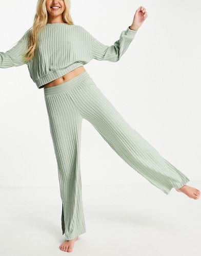 Pantalon loungewear d'ensemble fendu - Vert - Gilly Hicks - Modalova