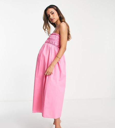 Glamorous - Bloom - Robe trapèze mi-longue à bretelles et buste froncé - Glamorous Bloom - Modalova
