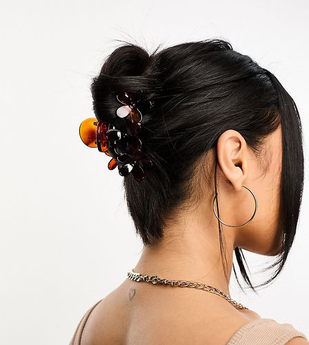 Pince à cheveux oversize en forme de fleur - Écaille de tortue - Glamorous - Modalova
