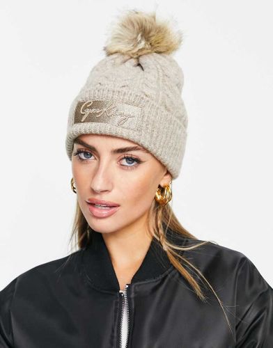 Glow - Bonnet à pompon - Taupe - Gym King - Modalova