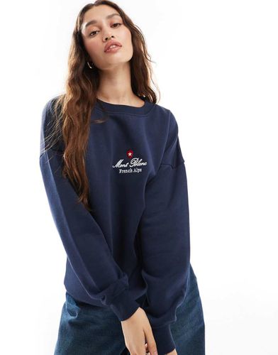 Sweat oversize avec broderie contrastante - Daisy Street - Modalova