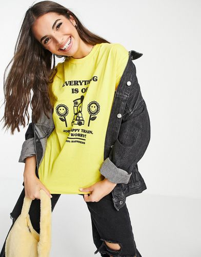 T-shirt décontracté à imprimé Happy Train - Daisy Street - Modalova