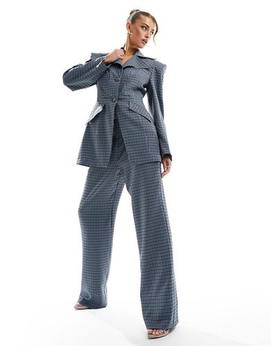 Pantalon d'ensemble ajusté en tweed à carreaux - Daska - Modalova