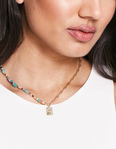 Collier chaîne à perles et pendentif - Designb London - Modalova