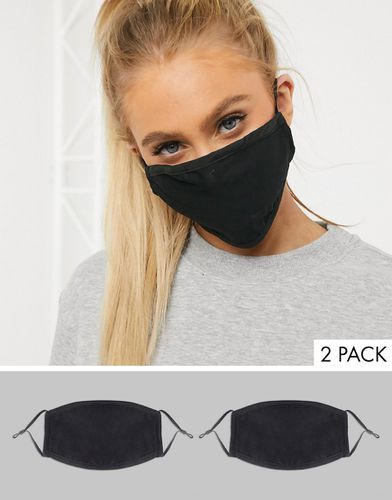 Exclusivité - Lot de 2 masques en tissu avec lanières réglables - DesignB London - Modalova