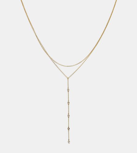 Lot de 2 colliers avec collier court et effet lasso orné de strass - Designb London - Modalova