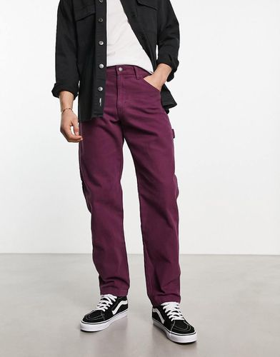 Duck - Pantalon style charpentier en toile - Bordeaux - Dickies - Modalova