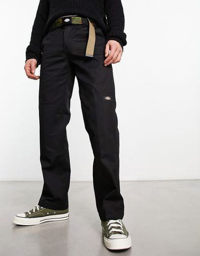 Pantalon chino coupe droite ajustée style workwear avec genoux renforcés - Noir - Dickies - Modalova