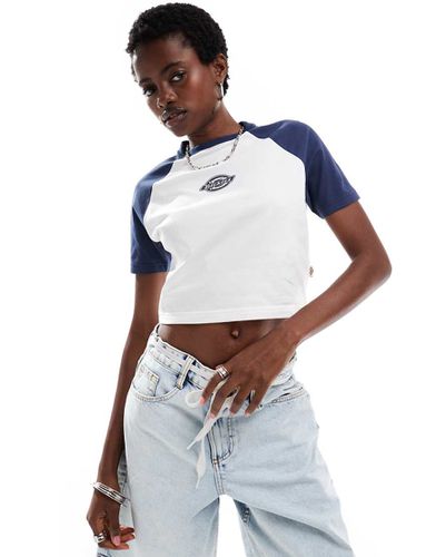 Sodaville - T-shirt crop top à manches courtes - Bleu marine et - Exclusivité ASOS - Dickies - Modalova