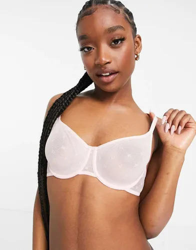 Soutien-gorge corbeille en tulle à monogramme - Lotus - Dkny - Modalova