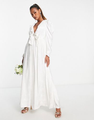 Dream - Robe de mariée longue à fleurs en jacquard style années 80 - Sister Jane - Modalova