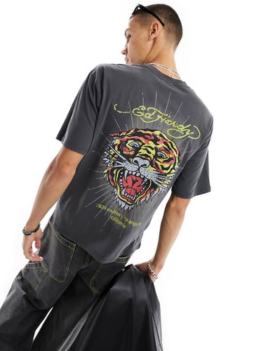 T-shirt oversize à imprimé tigre - Ed Hardy - Modalova