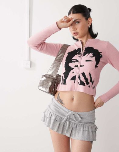 Mini-jupe volante en jersey  taille basse - Edikted - Modalova