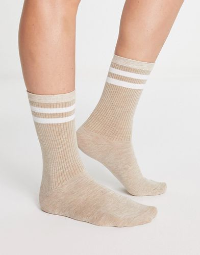 Chaussettes de sport à rayures - Beige - Ego - Modalova