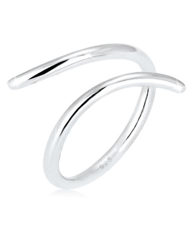 Bague enveloppante effet géométrique en argent massif 925 - Elli - Modalova