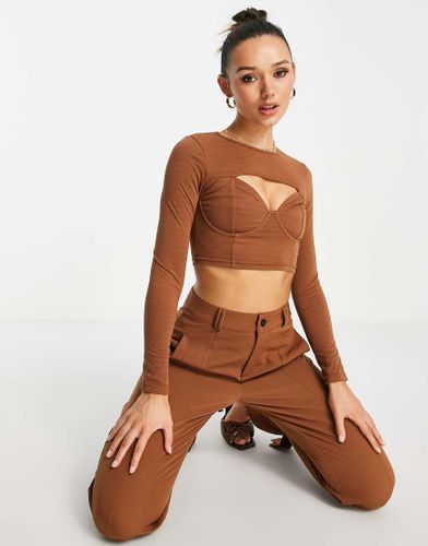Crop top d'ensemble à découpes - de minuit - Extro & Vert - Modalova
