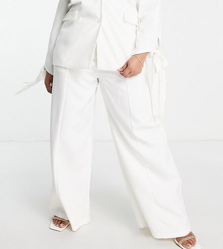 Pantalon large d'ensemble avec boucle sur le côté - cassé - Extro & Vert Plus - Modalova