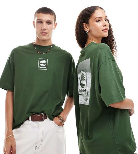 Exclusivité ASOS - T-shirt oversize à imprimé montagne - foncé - Timberland - Modalova