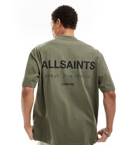Exclusivité ASOS - - Underground - T-shirt oversize - Kaki - Allsaints - Modalova