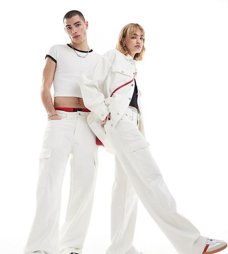 Exclusivité ASOS - - Jean cargo ample unisexe d'ensemble style années 90 - Délavage - Calvin Klein Jeans - Modalova