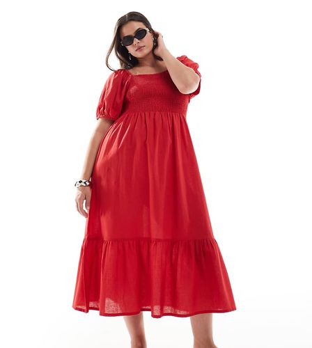 Exclusivité - Esmée Curve - Robe longue de plage à manches bouffantes - Esmee Curve - Modalova