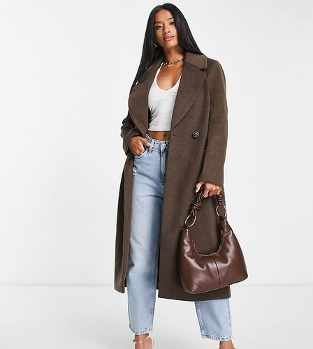 Manteau long élégant décontracté - Chocolat - Forever New Petite - Modalova