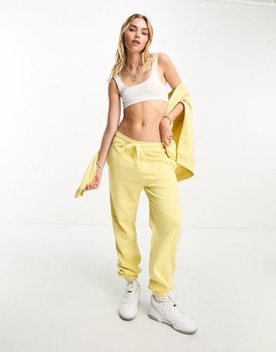 FCUK - Pantalon de jogging d'ensemble à logo blanc - citron - French Connection - Modalova