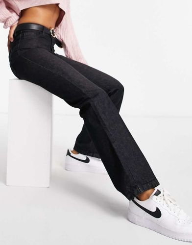 Pantalon évasé taille haute coupe slim - délavé - Femme Luxe - Modalova
