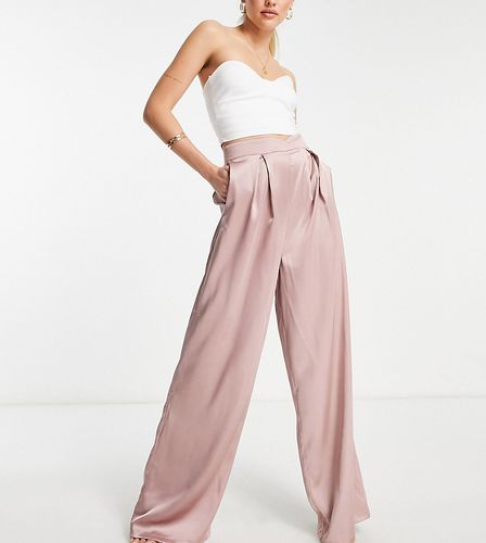 First Distraction The Label Tall - Pantalon satiné ample à taille haute - chiné - First Distraction Tall - Modalova