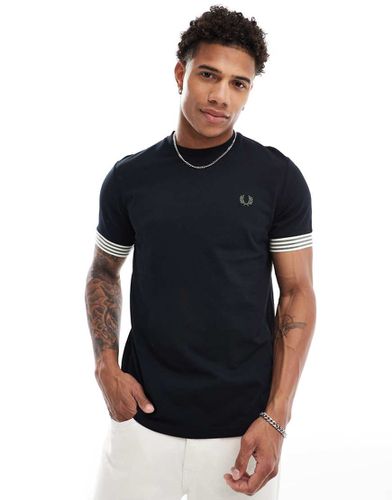 T-shirt à bords de manches contrastants - Fred Perry - Modalova