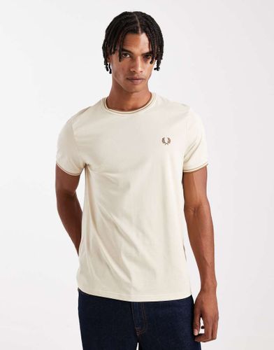 T-shirt  double liser - Crme - Fred Perry - Modalova