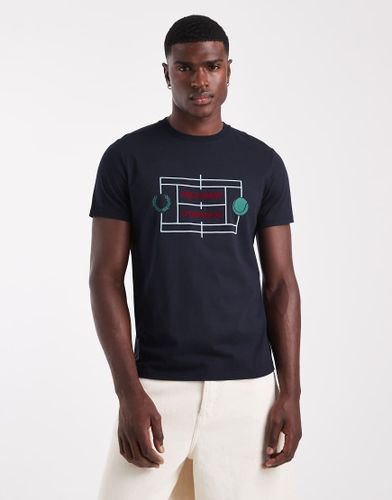 T-shirt  imprim court de tennis - Fred Perry - Modalova