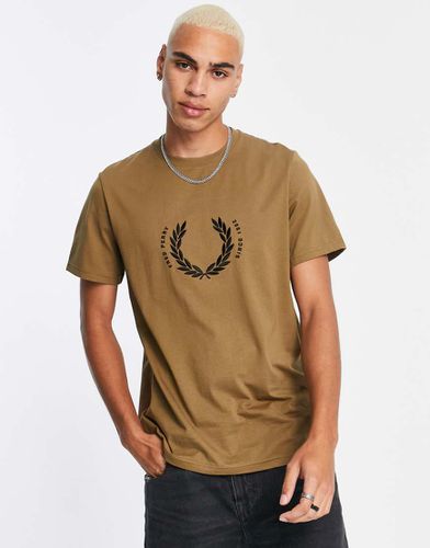 T-shirt à logo rond - Kaki - Fred Perry - Modalova