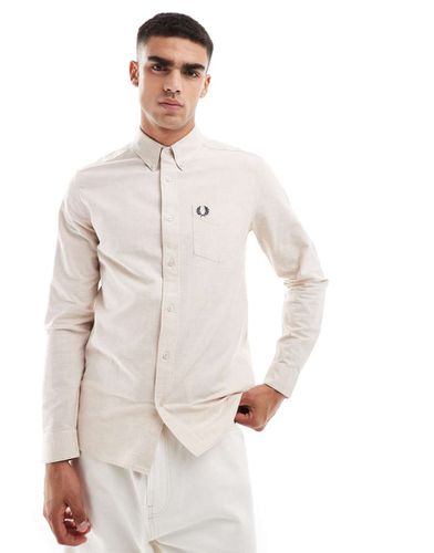 Chemise Oxford à manches longues - cassé - Fred Perry - Modalova