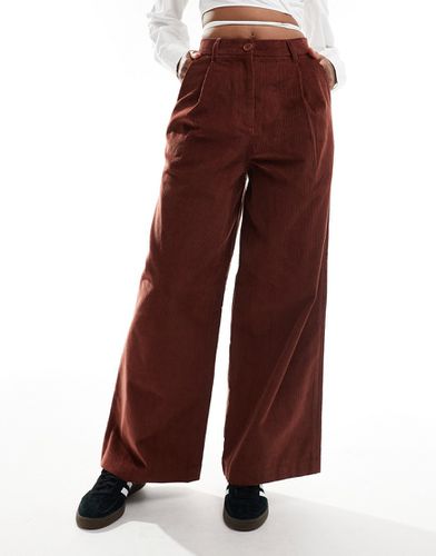 Pantalon large en velours côtelé - Rouille - Fred Perry - Modalova