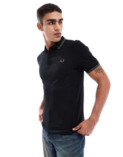 Polo avec bords à double liseré - et vert - Fred Perry - Modalova