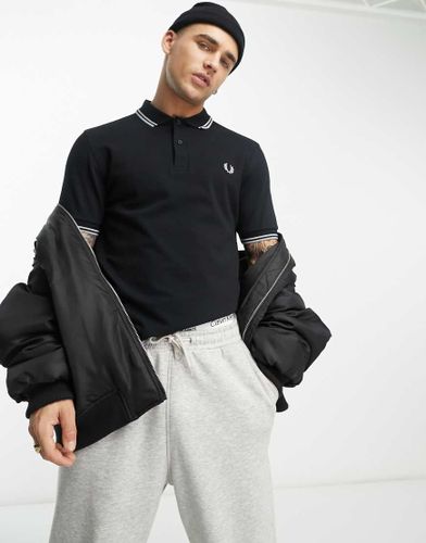 Polo imprimé au dos - Noir - Fred Perry - Modalova