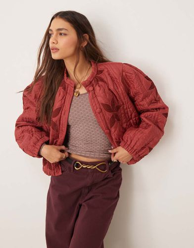 Quinn - Veste matelassée effet patchwork - Marsala - Free People - Modalova