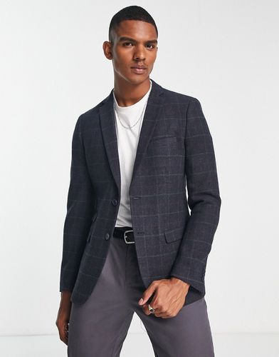 Blazer en tweed à carreaux - marine - French Connection - Modalova