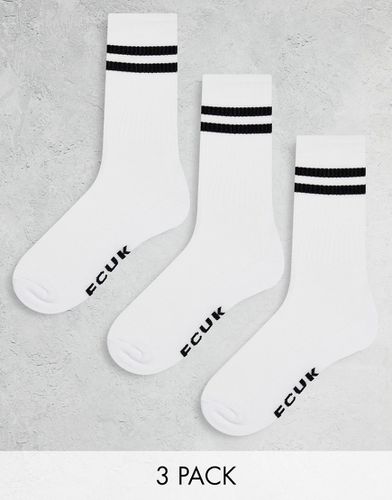 Lot de 3 paires de chaussettes de sport à rayures - et noir - French Connection - Modalova